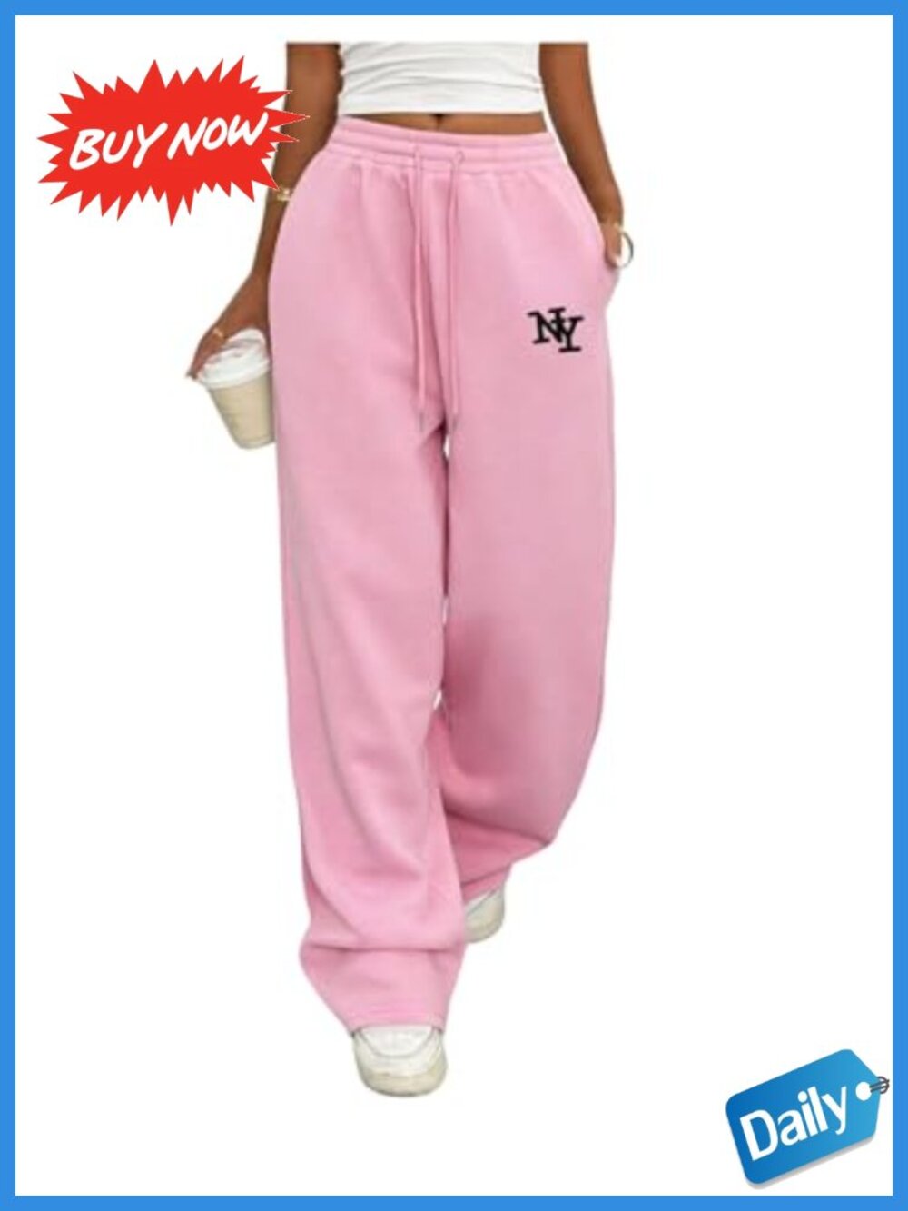 Wide Leg Sweatpants with Pockets Baggy Athletic Pants
